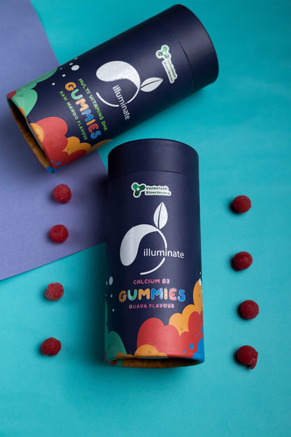 Illuminate Gummies Calcium and Vitamin D3 (Guava flavor) | Healthy Bones & Teeth